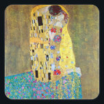 The Kiss 2 by Gustav Klimt Square Sticker<br><div class="desc">This painting titled The Kiss 2 is made by the famous artist, Gustav Klimt. About Gustav Klimt Gustav Klimt was an Austrian Symbolist painter and one of the most prominent members of the Vienna Secession movement. He became one of the founding members and president of the Wiener Sezession in 1897...</div>