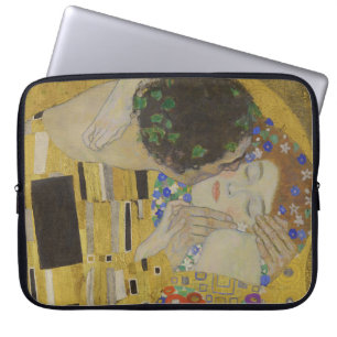 The Kiss, Art Nouveau Oil Painting, Gustav Klimt Laptop Sleeve