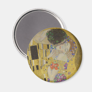 The Kiss, Art Nouveau Oil Painting, Gustav Klimt Magnet