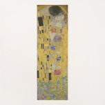The Kiss, Art Nouveau Oil Painting, Gustav Klimt Yoga Mat<br><div class="desc">oil on canvas 1907-1908 abstract Art Nouveau portrait depicting a romantic kiss between a man and a woman the man and woman are decorated with a geometric pattern of yellow black and white rectangles and psychedelic trippy swirls, and colorful polka dots respectively. the couple are kneeling on a bed of...</div>