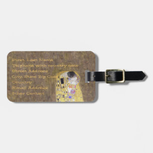 The Kiss by Gustav Klimt Art Nouveau Jugendstil C Luggage Tag