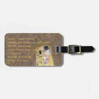The Kiss by Gustav Klimt Art Nouveau Jugendstil  C Luggage Tag