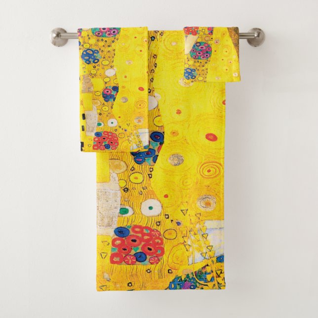 The Kiss by Gustav Klimt Bath Towel Set (Insitu)