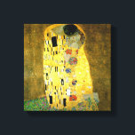 The Kiss by Gustav Klimt Canvas Print<br><div class="desc">The Kiss by Gustav Klimt an Art Nouveau work with gold leaf</div>