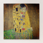 The Kiss by Gustav Klimt, detail 1 Jigsaw Puzzle<br><div class="desc">The Kiss (German: Der Kuss) is an oil-on-canvas painting with added gold leaf, silver and platinum by the Austrian Symbolist painter Gustav Klimt. It was painted at some point in 1907 and 1908, during the height of what scholars call his "Golden Period". It was exhibited in 1908 under the title...</div>