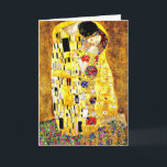 The Kiss by Gustav Klimt, fine art Card<br><div class="desc">The Kiss, famous fine art painting by Gustav Klimt</div>