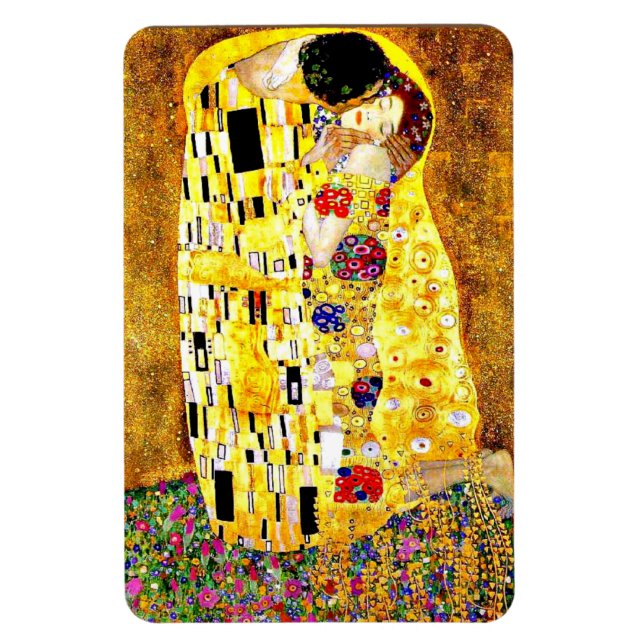 The Kiss by Gustav Klimt, fine art Magnet (Vertical)