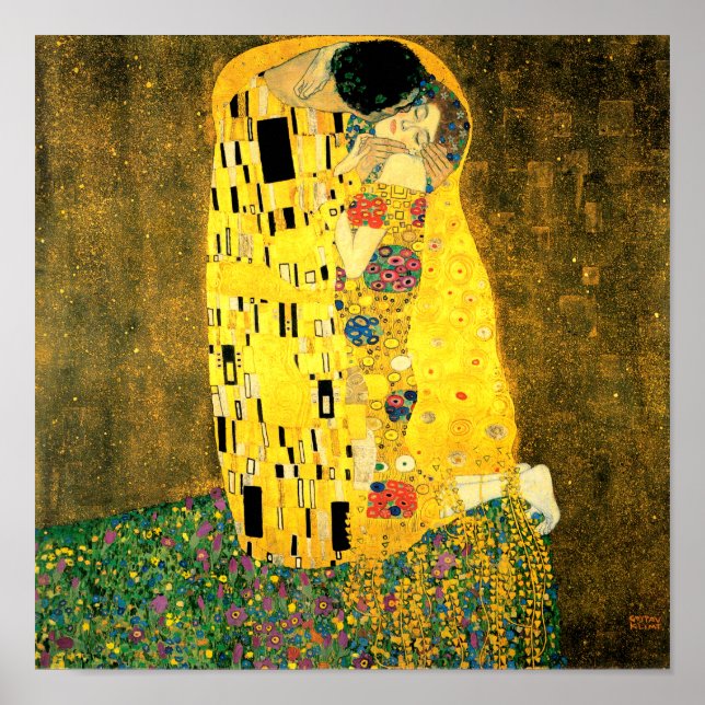 The Kiss by Gustav Klimt Fine Art Poster Print (Front)