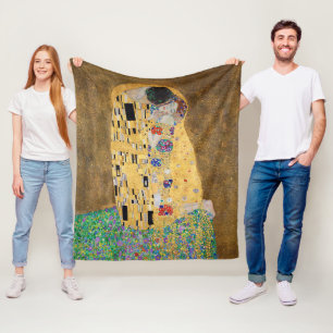 The Kiss by Gustav Klimt Fleece Blanket