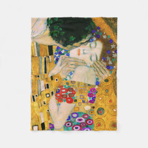 The Kiss by Gustav Klimt Fleece Blanket