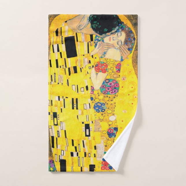 The Kiss by Gustav Klimt Hand Towel (Hand Towel)