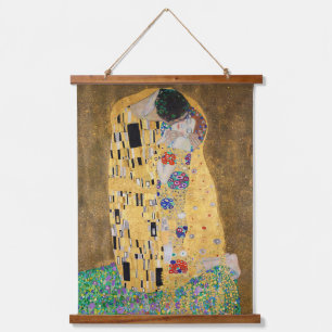 The Kiss by Gustav Klimt Hanging Tapestry