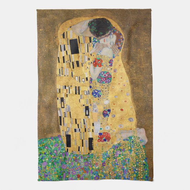 The Kiss by Gustav Klimt Kitchen Towel (Vertical)