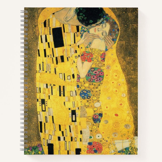 The Kiss by Gustav Klimt Notebook (Front)