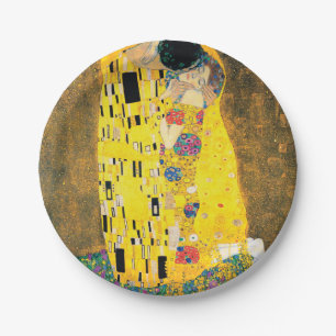 The Kiss by Gustav Klimt Paper Plate