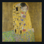 The Kiss by Gustav Klimt - poster<br><div class="desc">The Kiss by Gustav Klimt is on display in the Österreichische Galerie Belvedere museum in the Belvedere palace,  Vienna.</div>