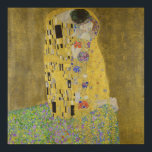 The Kiss by Gustav Klimt - poster<br><div class="desc">The Kiss by Gustav Klimt is on display in the Österreichische Galerie Belvedere museum in the Belvedere palace,  Vienna.</div>