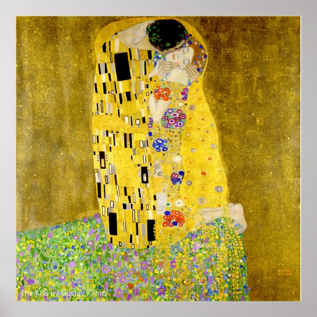 The Kiss by Gustav Klimt Poster (Front)