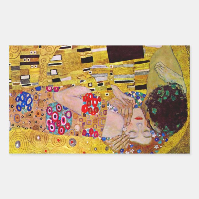 The Kiss by Gustav Klimt Sticker (Front)