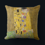 The Kiss by Gustav Klimt Throw Pillow<br><div class="desc">The Kiss by Gustav Klimt</div>