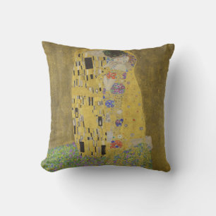 The Kiss by Gustav Klimt Throw Pillow