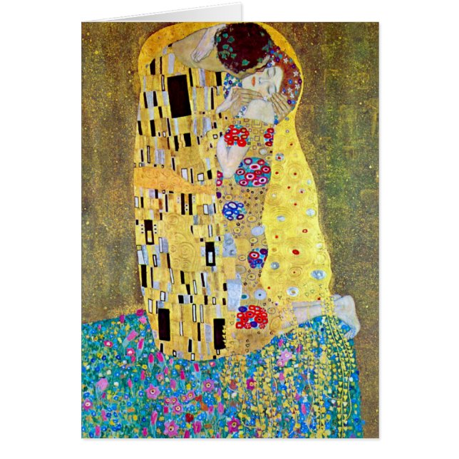 The Kiss by Gustav Klimt, Vintage Art Nouveau (Front)