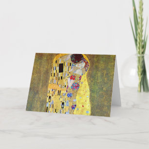 The Kiss by Gustav Klimt, Vintage Art Nouveau Card