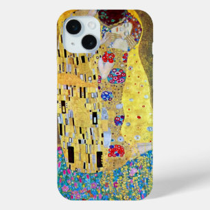 The Kiss by Gustav Klimt, Vintage Art Nouveau iPhone 15 Mini Case