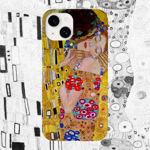 The Kiss by Gustav Klimt, Vintage Art Nouveau iPhone 15 Case