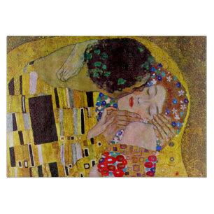 The Kiss by Gustav Klimt, Vintage Art Nouveau Cutting Board