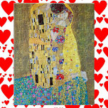 The Kiss by Gustav Klimt, Vintage Art Nouveau Jigsaw Puzzle<br><div class="desc">The Kiss (Der Kuss) (1907/08) by Gustav Klimt is probably his most famous work. Klimt began work on it in 1907 and it is the highpoint of his so-called 'Golden Period'. The Kiss is a vintage Victorian Era Symbolism fine art love and romance painting featuring a romantic couple in various...</div>