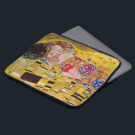 The Kiss by Gustav Klimt, Vintage Art Nouveau Laptop Sleeve<br><div class="desc">The ultimate painting of love, a beautiful design to celebrate Valentine's Day with! The Kiss (detail) (1907-1908) by Gustav Klimt is a vintage Victorian Era Symbolism fine art love and romance painting featuring a romantic couple in various shades of gold, patterns and symbols, sharing a kiss against a bronze background....</div>