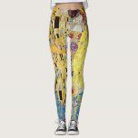 The Kiss by Gustav Klimt, Vintage Art Nouveau Leggings<br><div class="desc">The Kiss (Der Kuss) (1907/08) by Gustav Klimt is probably his most famous work. Klimt began work on it in 1907 and it is the highpoint of his so-called 'Golden Period'. The Kiss is a vintage Victorian Era Symbolism fine art love and romance painting featuring a romantic couple in various...</div>