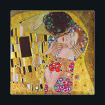 The Kiss by Gustav Klimt, Vintage Art Nouveau Magnet<br><div class="desc">The ultimate painting of love, a beautiful design to celebrate Valentine's Day with! The Kiss (detail) (1907-1908) by Gustav Klimt is a vintage Victorian Era Symbolism fine art love and romance painting featuring a romantic couple in various shades of gold, patterns and symbols, sharing a kiss against a bronze background....</div>
