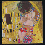 The Kiss by Gustav Klimt, Vintage Art Nouveau Napkin<br><div class="desc">The ultimate painting of love, a beautiful design to celebrate Valentine's Day with! The Kiss (detail) (1907-1908) by Gustav Klimt is a vintage Victorian Era Symbolism fine art love and romance painting featuring a romantic couple in various shades of gold, patterns and symbols, sharing a kiss against a bronze background....</div>