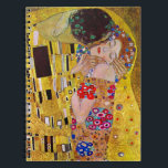 The Kiss by Gustav Klimt, Vintage Art Nouveau Notebook<br><div class="desc">The ultimate painting of love, a beautiful design to celebrate Valentine's Day with! The Kiss (detail) (1907-1908) by Gustav Klimt is a vintage Victorian Era Symbolism fine art love and romance painting featuring a romantic couple in various shades of gold, patterns and symbols, sharing a kiss against a bronze background....</div>