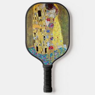 The Kiss by Gustav Klimt, Vintage Art Nouveau Pickleball Paddle
