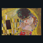 The Kiss by Gustav Klimt, Vintage Art Nouveau Placemat<br><div class="desc">The ultimate painting of love, a beautiful design to celebrate Valentine's Day with! The Kiss (detail) (1907-1908) by Gustav Klimt is a vintage Victorian Era Symbolism fine art love and romance painting featuring a romantic couple in various shades of gold, patterns and symbols, sharing a kiss against a bronze background....</div>