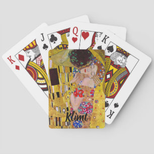The Kiss by Gustav Klimt, Vintage Art Nouveau Playing Cards