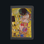 The Kiss by Gustav Klimt, Vintage Art Nouveau Tri-fold Wallet<br><div class="desc">The ultimate painting of love, a beautiful design to celebrate Valentine's Day with! The Kiss (detail) (1907-1908) by Gustav Klimt is a vintage Victorian Era Symbolism fine art love and romance painting featuring a romantic couple in various shades of gold, patterns and symbols, sharing a kiss against a bronze background....</div>