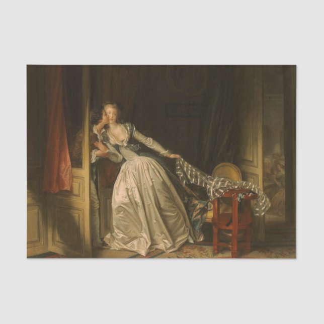 The Kiss by Jean Honore Fragonard Tissue Paper (Front)