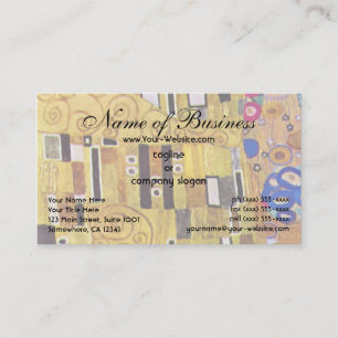 The Kiss by Klimt, Art Nouveau Gold Pattern Design Business Card