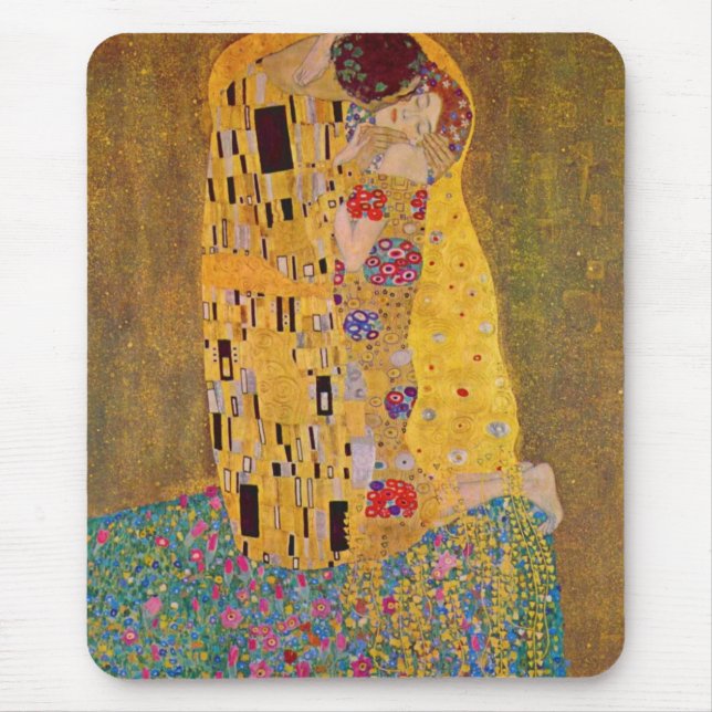 The Kiss by Klimt Mouse Pad (Front)