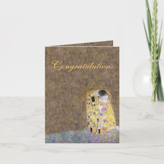 The Kiss Congratulations Wedding or Anniversary Card (Front)