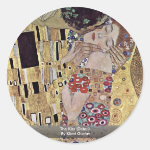 The Kiss (Detail) By Klimt Gustav Classic Round Sticker