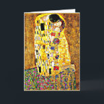 The Kiss, famous painting by Gustav Klimt Card<br><div class="desc">The Kiss,  passionate painting by Austrian Symbolist artist Gustav Klimt</div>