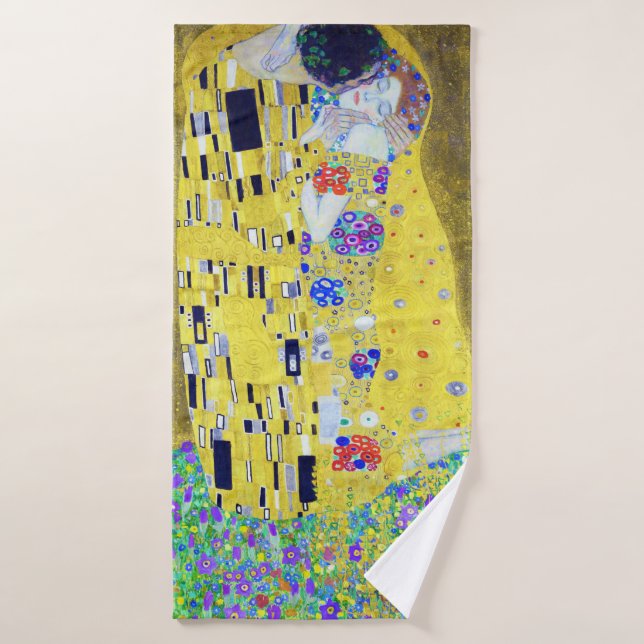 The Kiss, Gustav Klimt Bath Towel (Bath Towel)