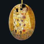 The Kiss Gustav Klimt Ceramic Ornament<br><div class="desc">Imperial Austrian Painter Gustav Klimt's masterpiece : The Kiss painting</div>