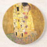 The Kiss Gustav Klimt Coaster<br><div class="desc">Imperial Austrian Painter Gustav Klimt's masterpiece : The Kiss painting</div>