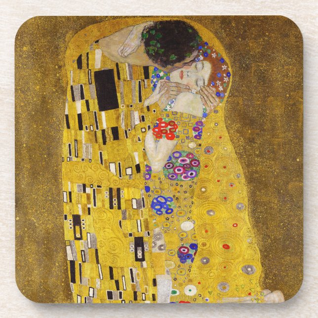 The Kiss - Gustav Klimt Coaster (Front)
